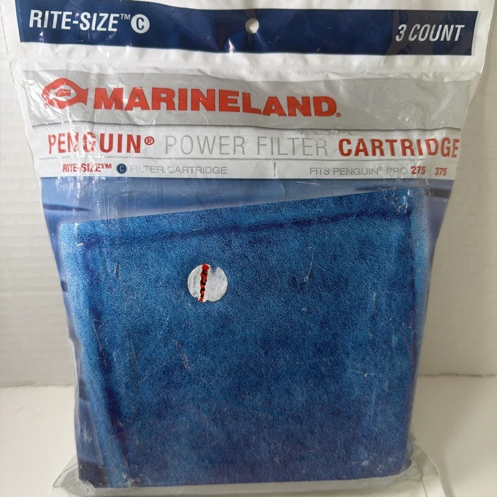 Marineland Penguin Pro Power Rite-Size C Filter Replacement Cartridge Blue 3 QTY